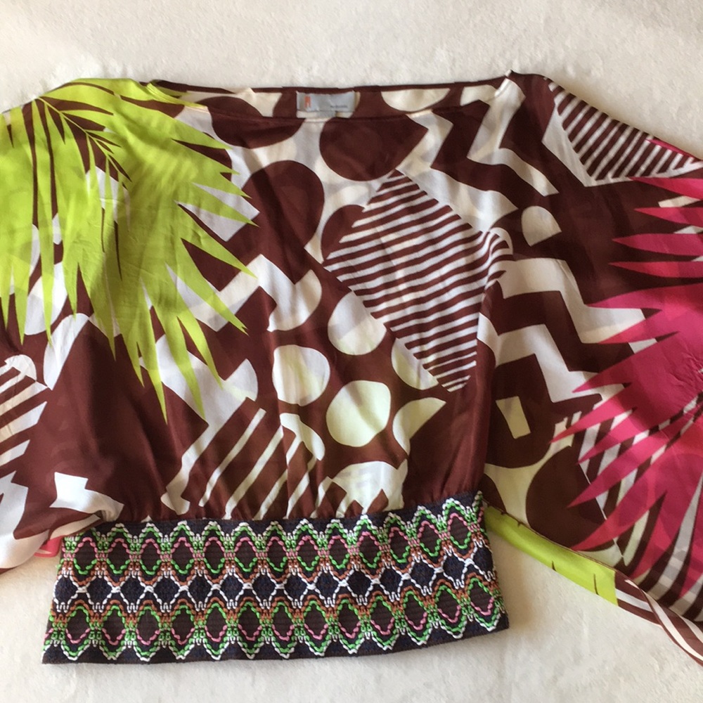 Missoni 100% Silk Blouse with Cinched Waist